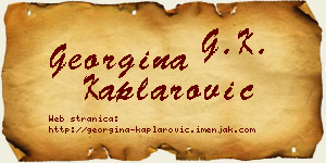 Georgina Kaplarović vizit kartica